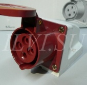 Розетка силовая IEK ССИ 114 угловая настенная 3P+PE 16 А 380-415 В IP44 PSR12-016-4