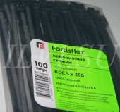 Стяжка кабельная Fortisflex 5х250 мм нейлоновая черная (100 шт)