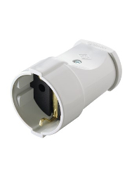 Розетка Makel с заземлением 10 А 250 В белая 10003