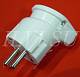 Вилка угловая с заземлением UNIVersal 16 А 220 В белая А105